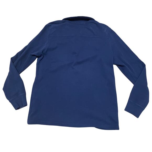 Criquet Quarter Zip Shirt Navy Blue Pull Over Long Sleeve Organic Cotton Men's M - Picture 5 of 5